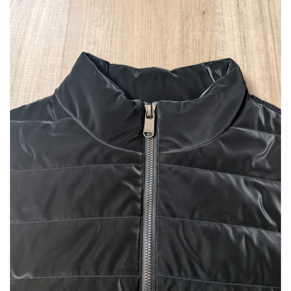 Athleta Size S Hanover Hybrid Vest Black Quilted Front Knit Sweater Back Cozy - Picture 4 of 9